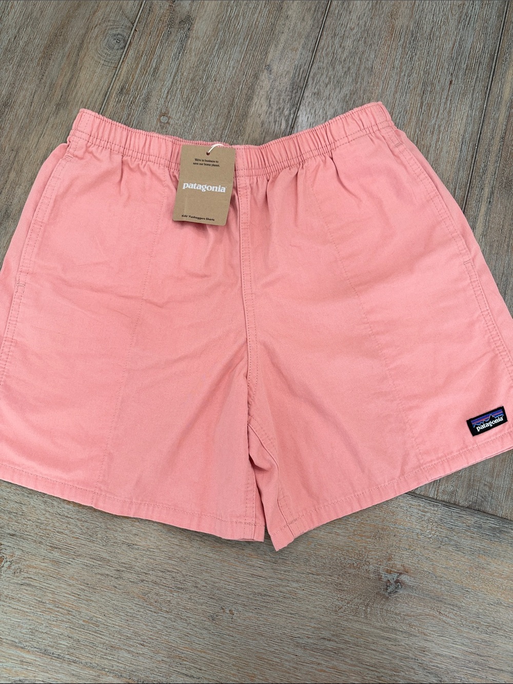 Patagonia Kids Funhoggers Shorts Sundance Pink | Size XL (14)